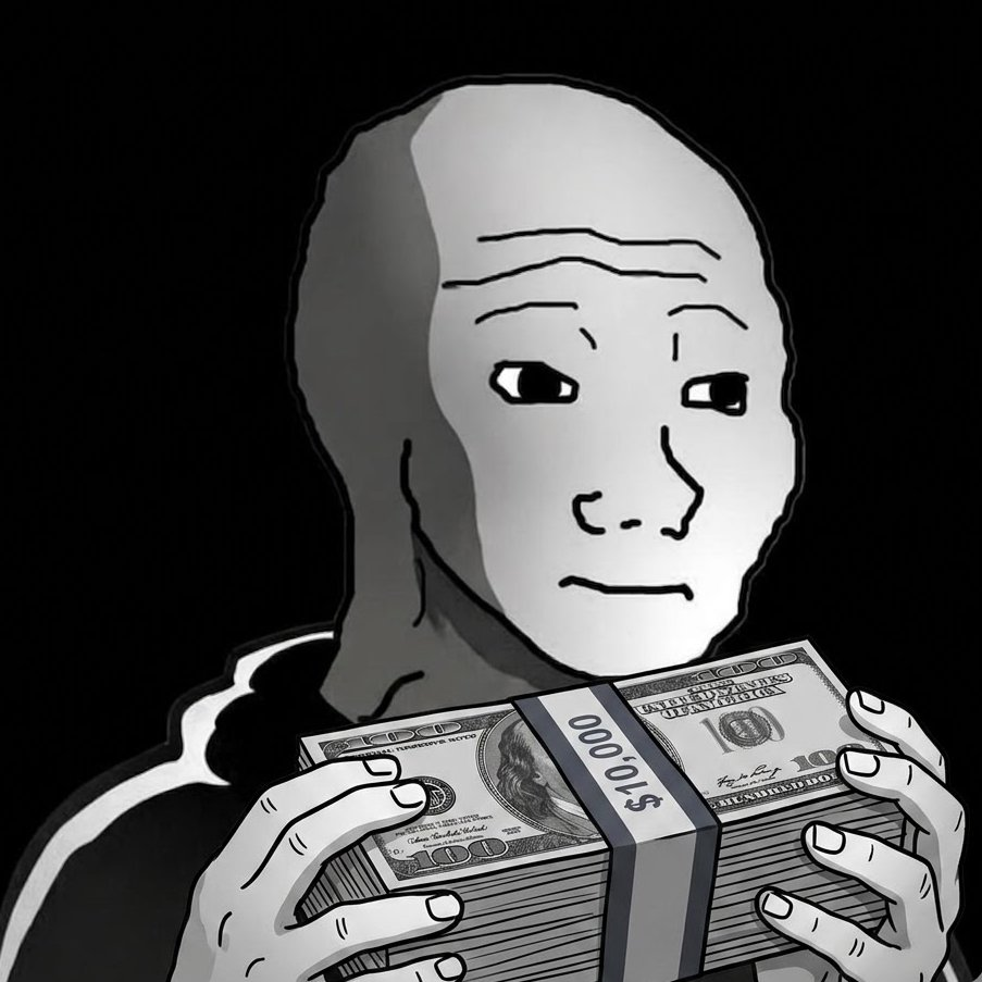 Outsider holding a stack of money