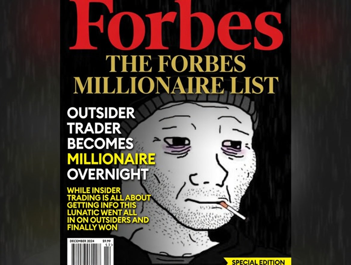 Forbes cover: outsider trader becomes millionaire overnight